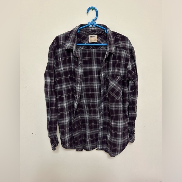 TNA Tops - TNA boyfriend plaid oversized flannel size medium cottagecore loungewear casual